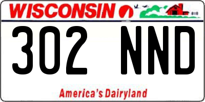 WI license plate 302NND