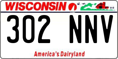 WI license plate 302NNV