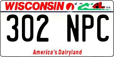 WI license plate 302NPC