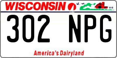 WI license plate 302NPG