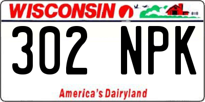 WI license plate 302NPK