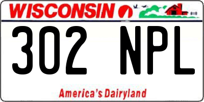 WI license plate 302NPL