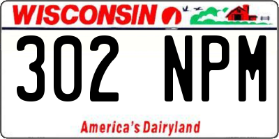 WI license plate 302NPM