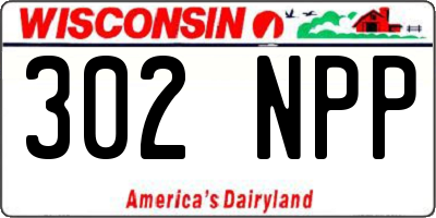 WI license plate 302NPP