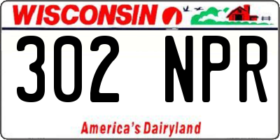 WI license plate 302NPR