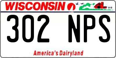 WI license plate 302NPS