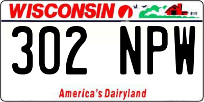 WI license plate 302NPW