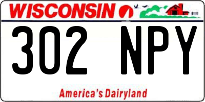 WI license plate 302NPY