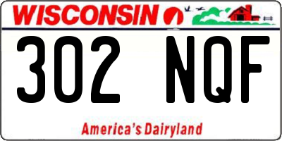WI license plate 302NQF