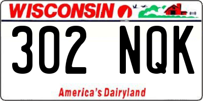 WI license plate 302NQK