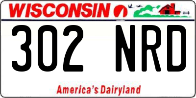 WI license plate 302NRD