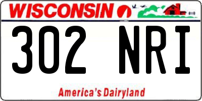 WI license plate 302NRI