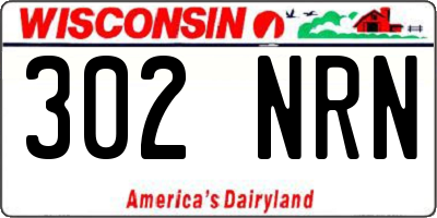 WI license plate 302NRN