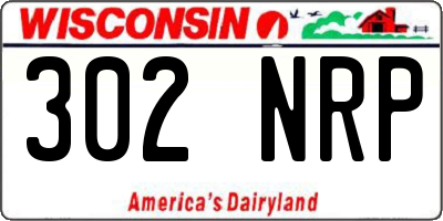 WI license plate 302NRP