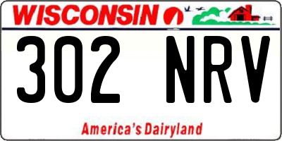 WI license plate 302NRV
