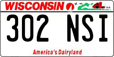 WI license plate 302NSI