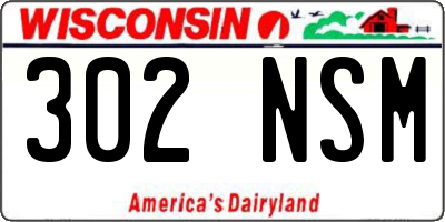 WI license plate 302NSM