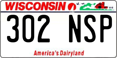 WI license plate 302NSP