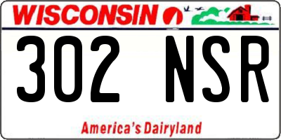 WI license plate 302NSR