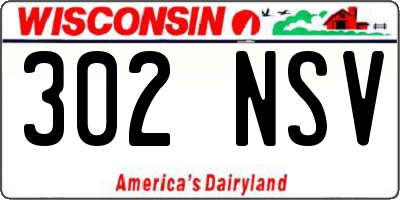 WI license plate 302NSV