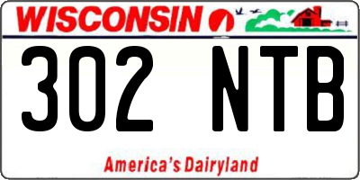 WI license plate 302NTB