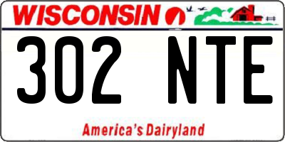 WI license plate 302NTE