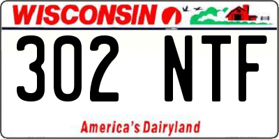 WI license plate 302NTF