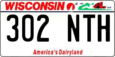 WI license plate 302NTH