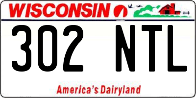 WI license plate 302NTL