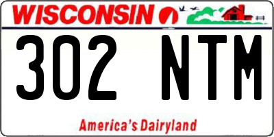 WI license plate 302NTM