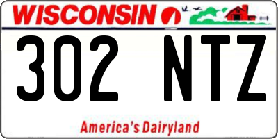 WI license plate 302NTZ