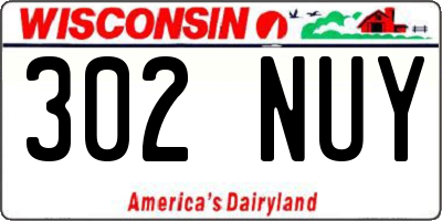 WI license plate 302NUY