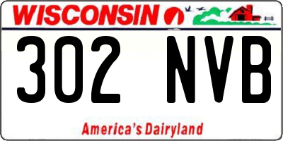 WI license plate 302NVB