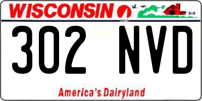 WI license plate 302NVD