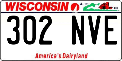 WI license plate 302NVE