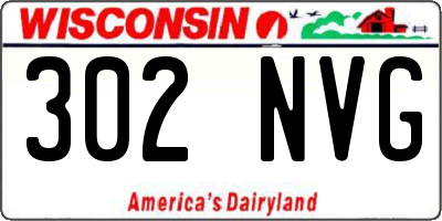 WI license plate 302NVG