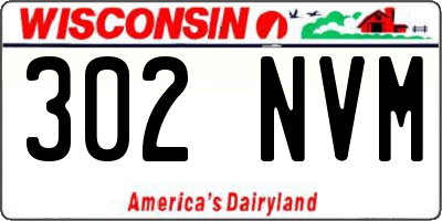 WI license plate 302NVM