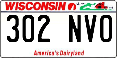 WI license plate 302NVO
