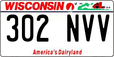 WI license plate 302NVV