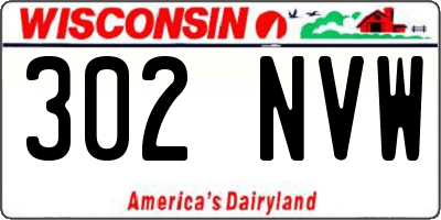 WI license plate 302NVW