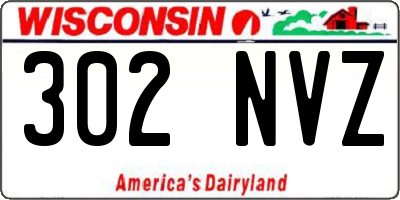 WI license plate 302NVZ