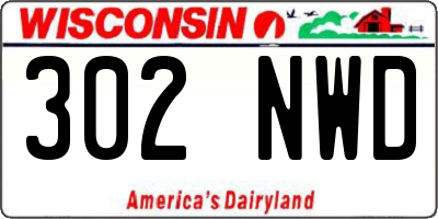 WI license plate 302NWD