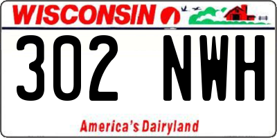 WI license plate 302NWH