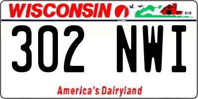 WI license plate 302NWI