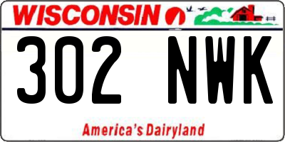 WI license plate 302NWK