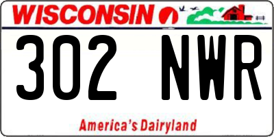 WI license plate 302NWR
