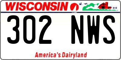 WI license plate 302NWS