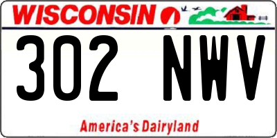 WI license plate 302NWV