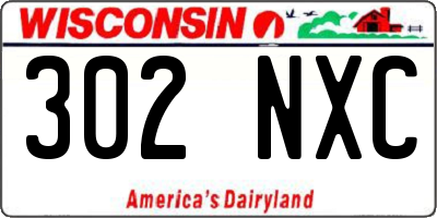 WI license plate 302NXC