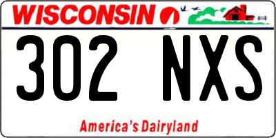 WI license plate 302NXS